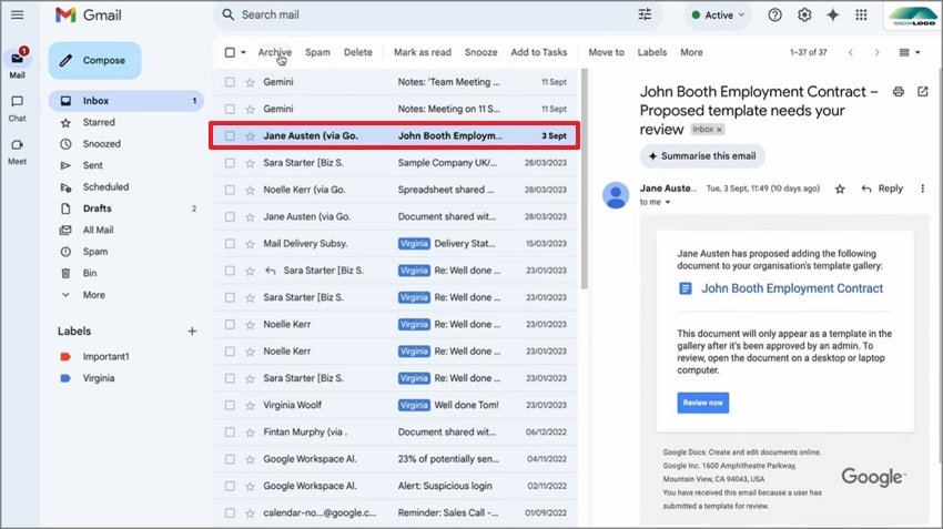 check the recap email