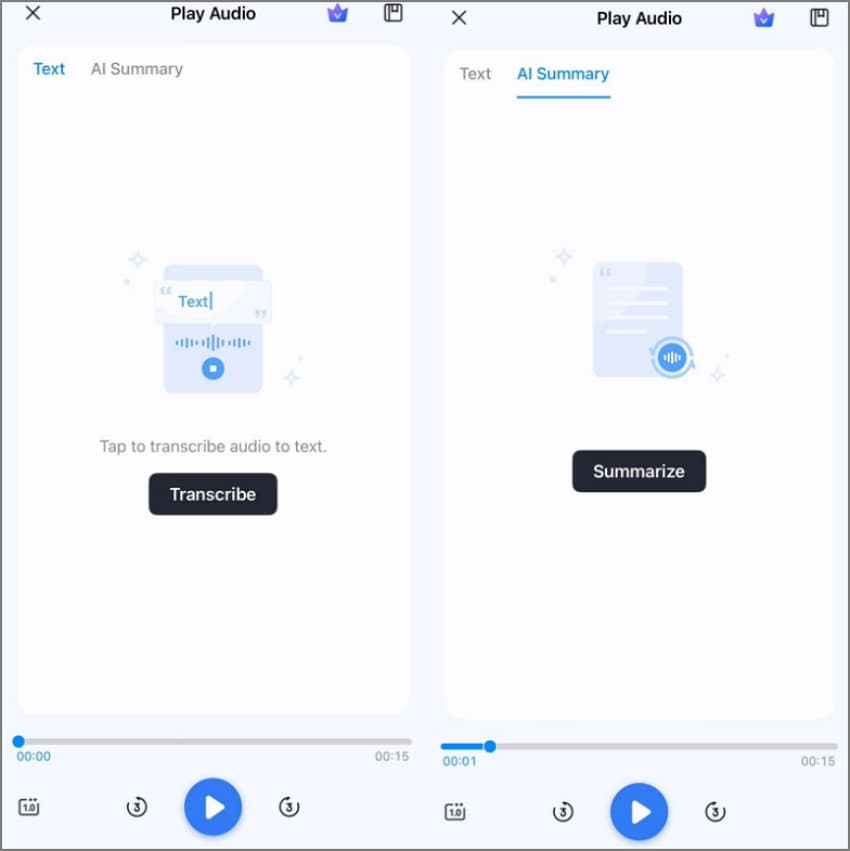 transcribe and summarize with ai