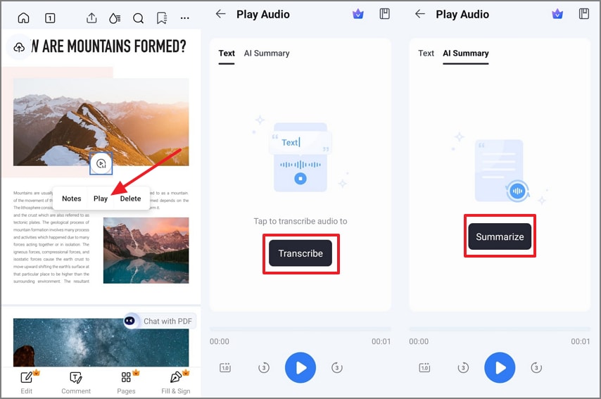 ai transcribe ai summarize voice