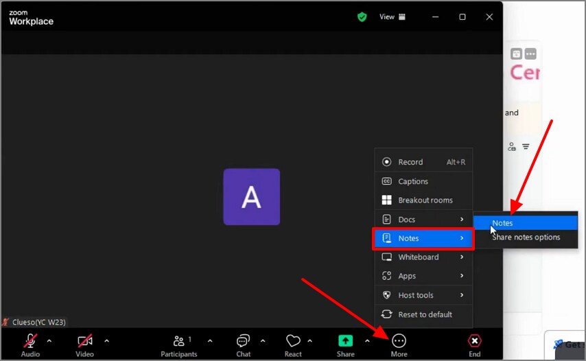 Notas del manual de la reunión de Zoom