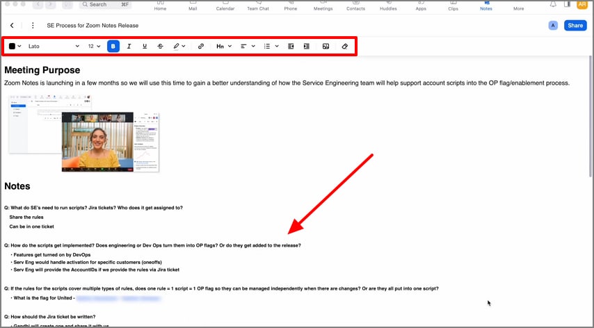Editar notas de reunión Resumen de Zoom AI