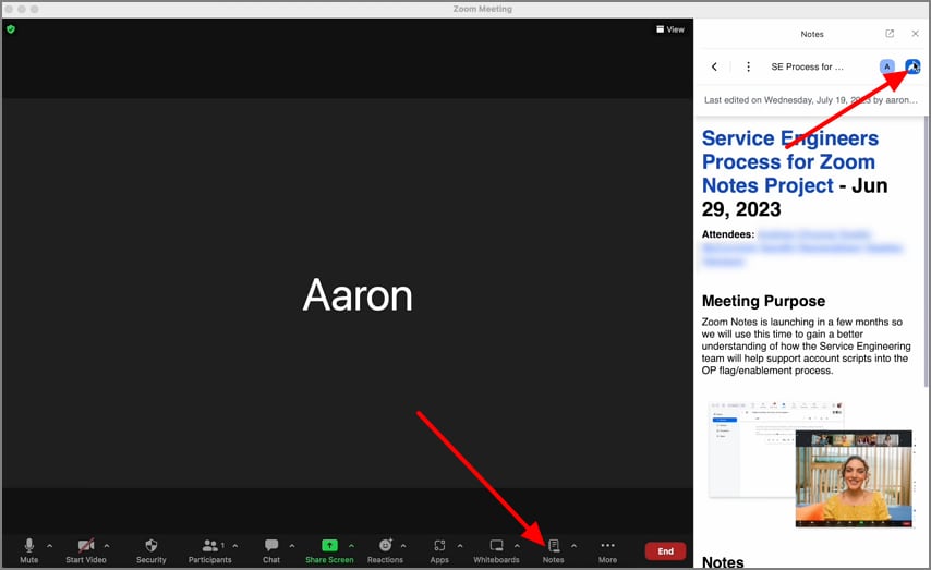 Notas de acceso a la IA de reuniones de Zoom