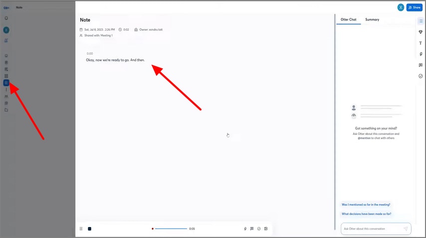 Comienza a hablar, comienza la transcripción