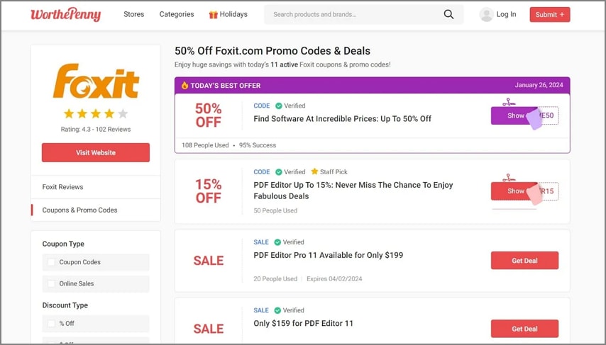black friday sale foxit pdf editor