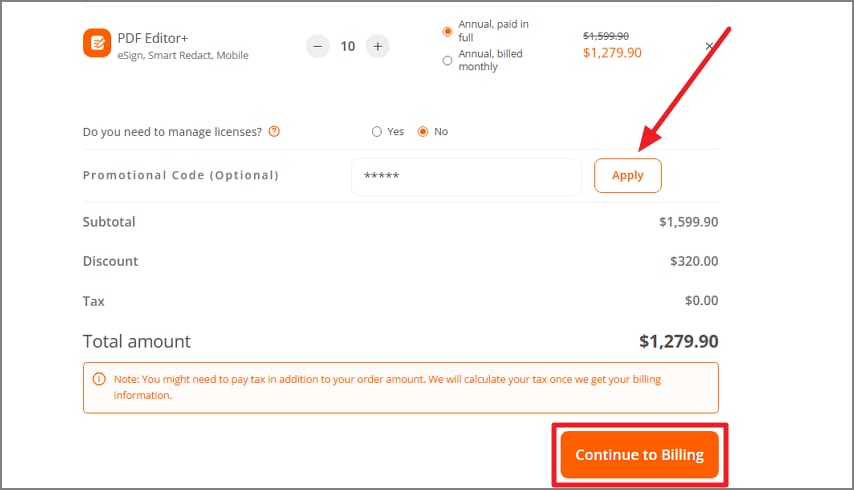 apply foxit promo code