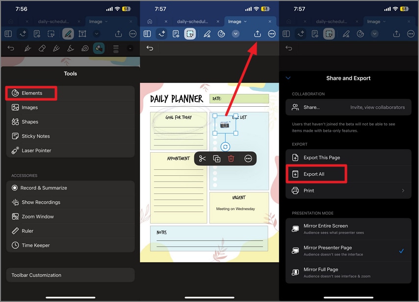 add stickers and export