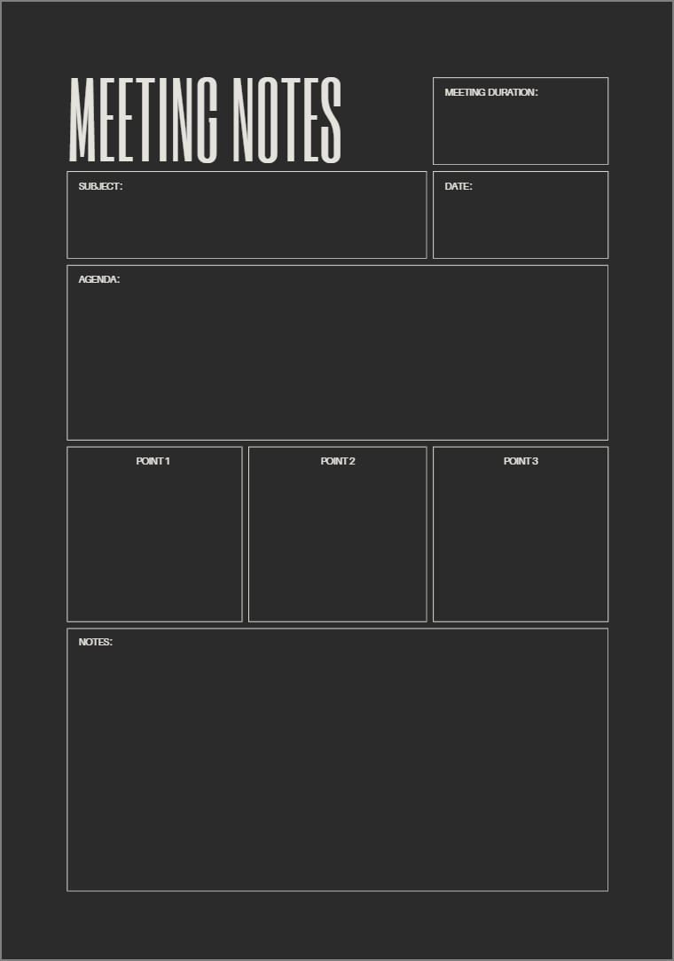 meeting planner template
