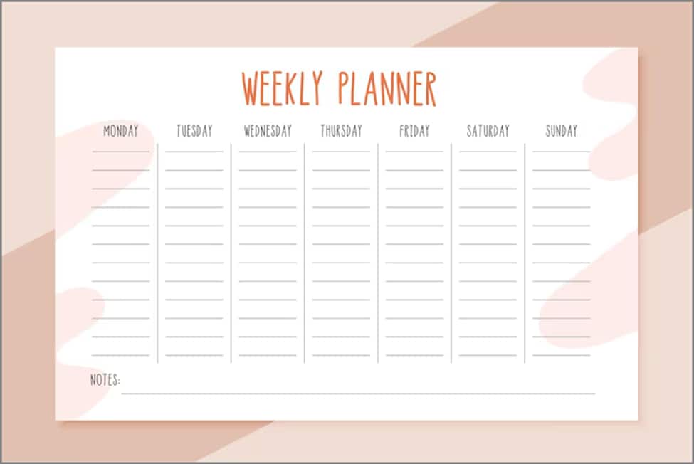 weekly pdf planner