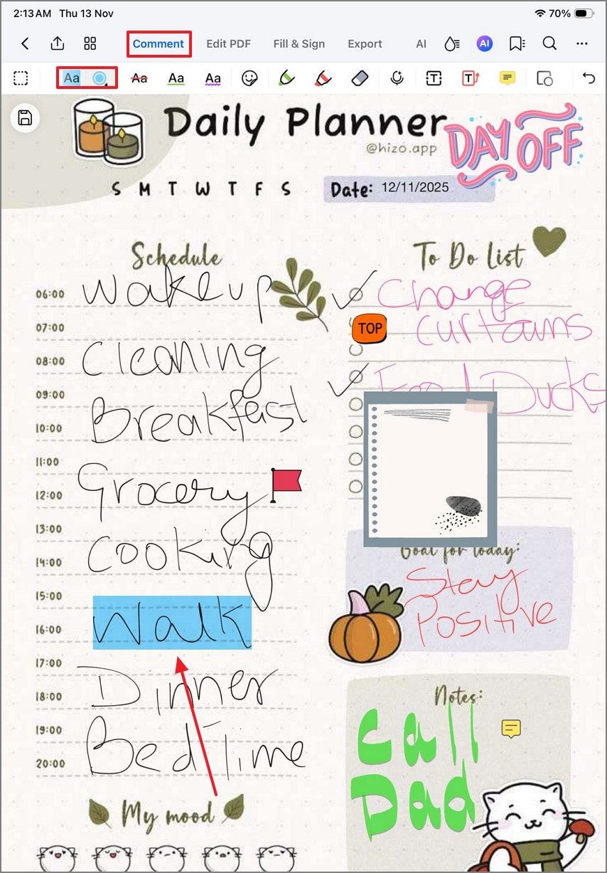 highlight key information