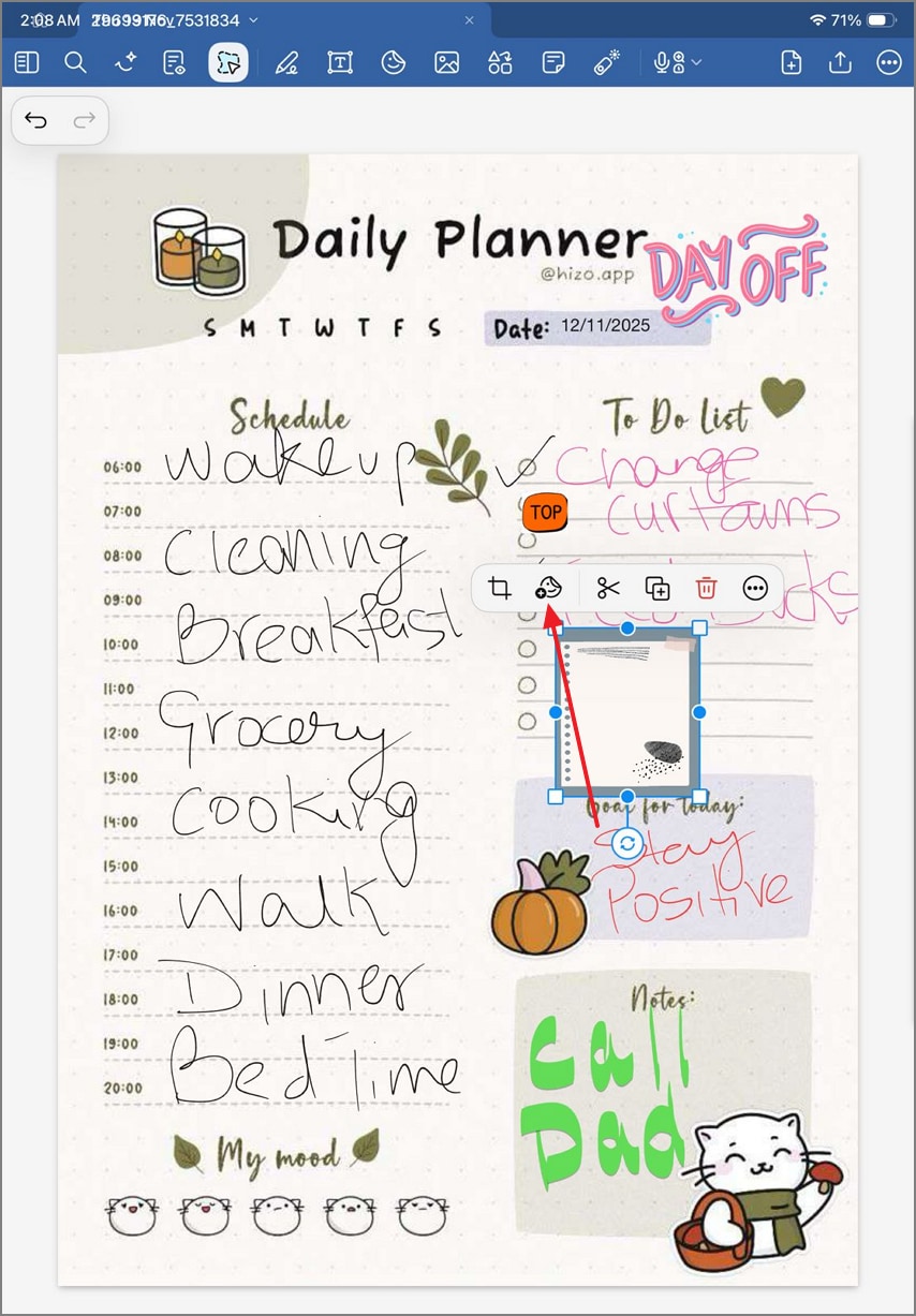 add sticker to elements