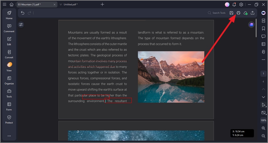 previee page press print