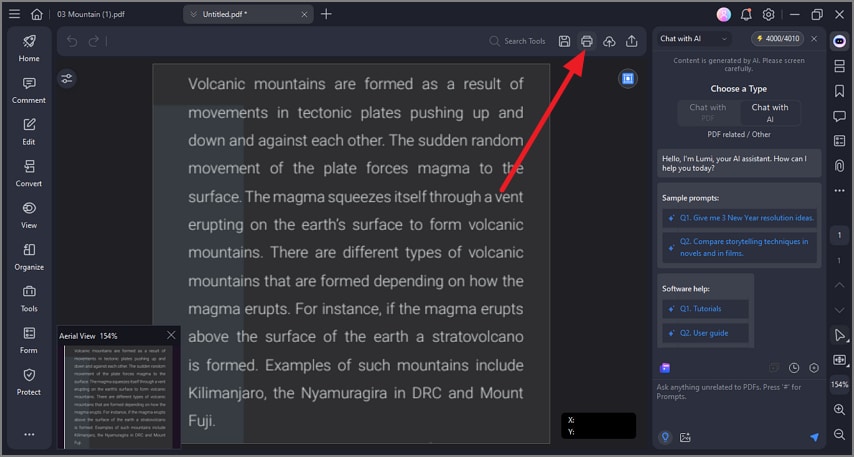 print the opened screenshot