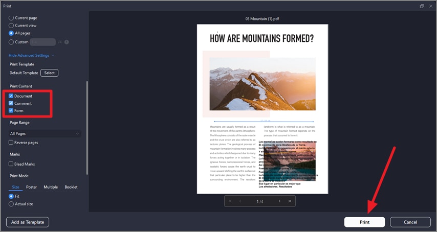 check comments checkbox