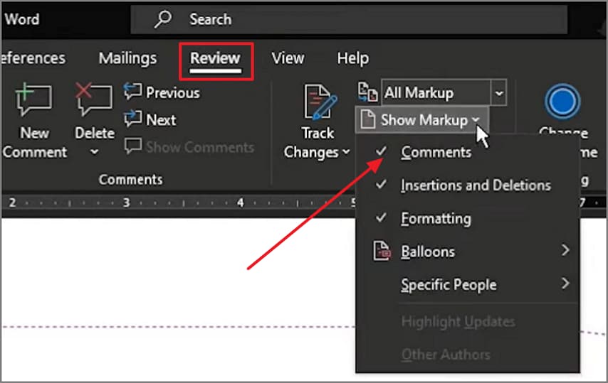 check the comment option