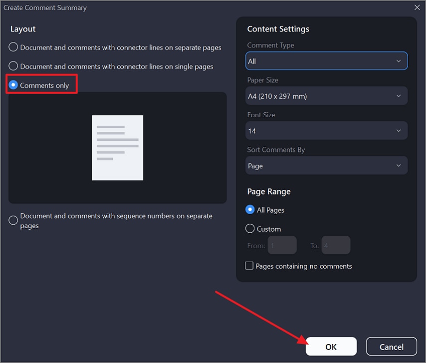 click on the ok button