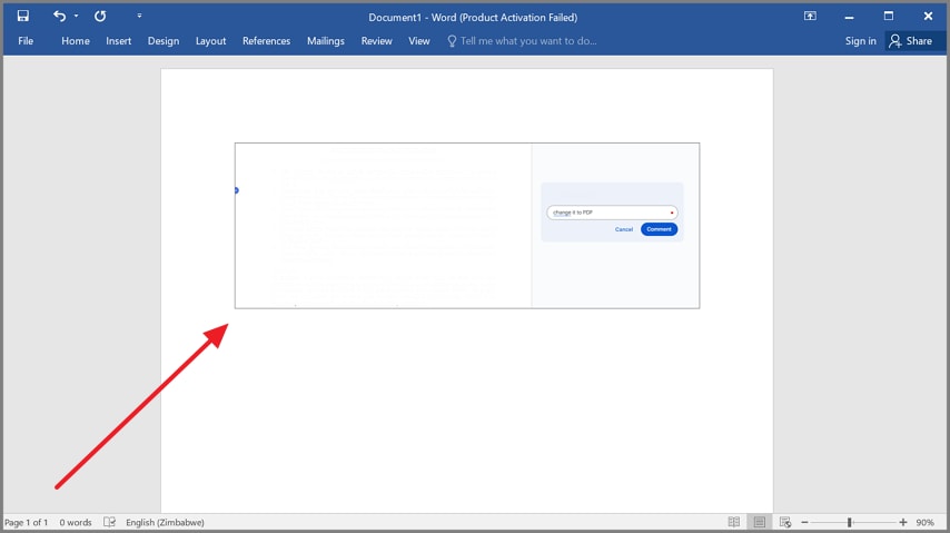 paste the screenshot in blank document