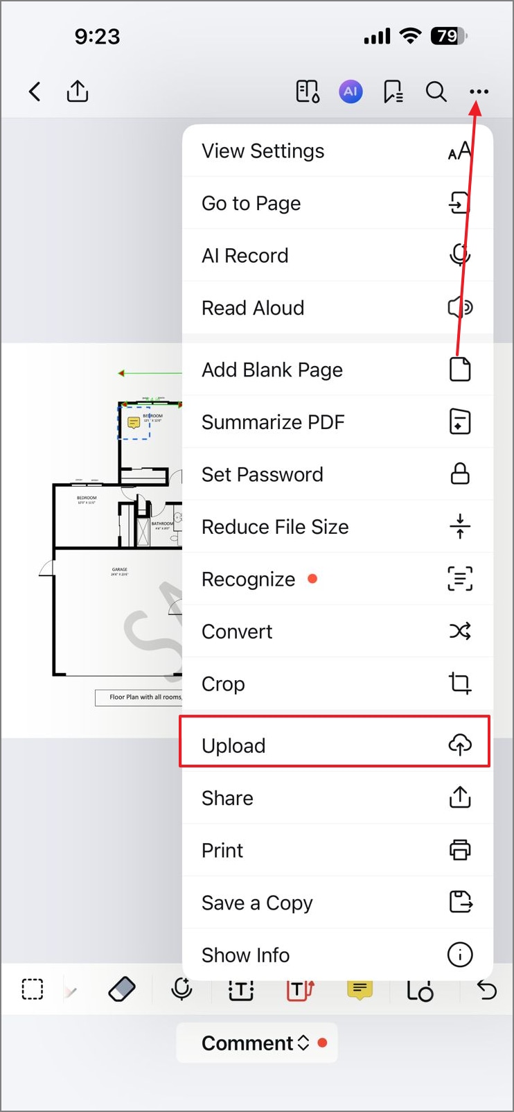upload pdf floor plan on cloud