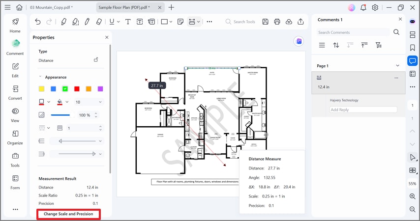 change scale and precision