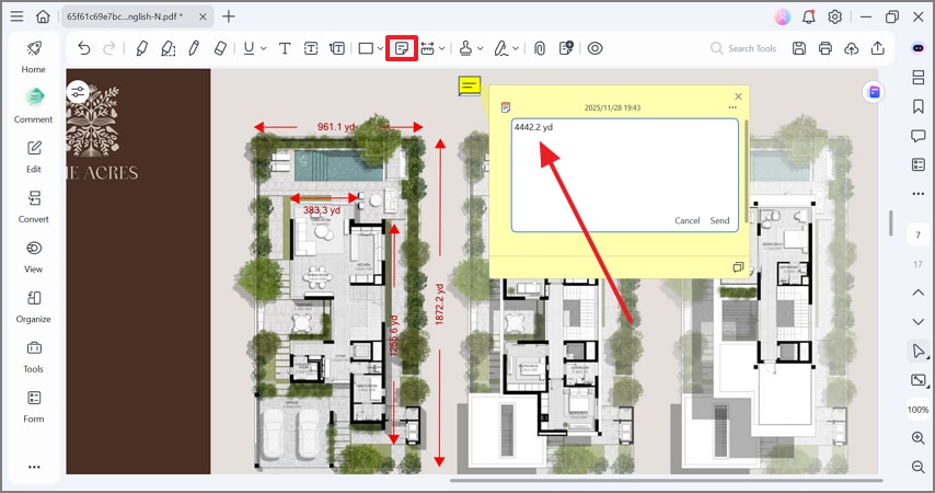 add note to sum up measurements
