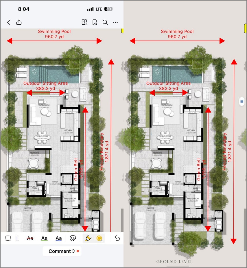 zoom in to view plan on app