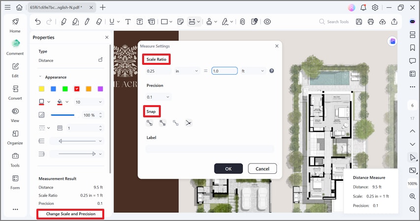 change scale and precision