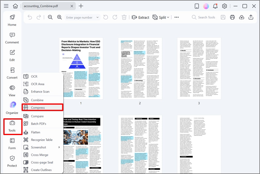 choose compress option