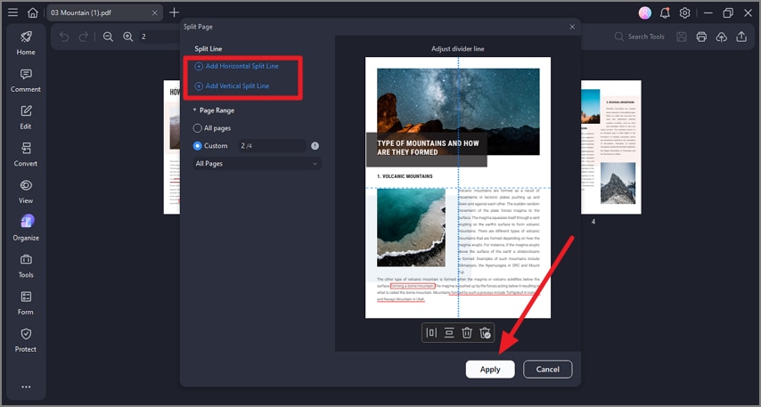 define split lines and split