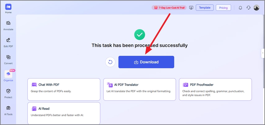 download separated document to device