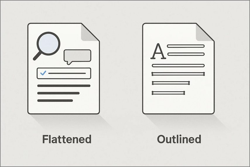 outline is not flattening