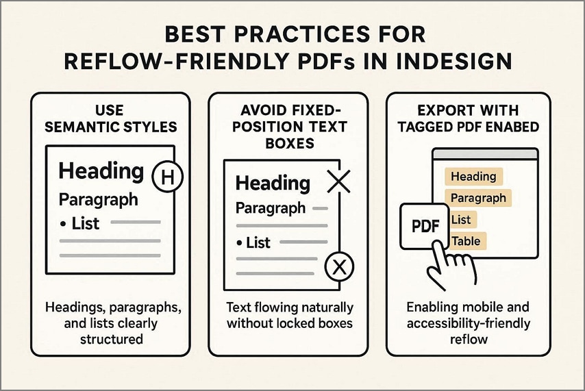 reflow pdfs indesign