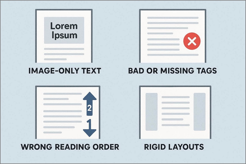 pdf reflow failure under wcag requirement