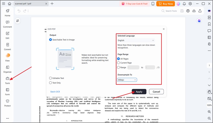perform ocr pdfelement