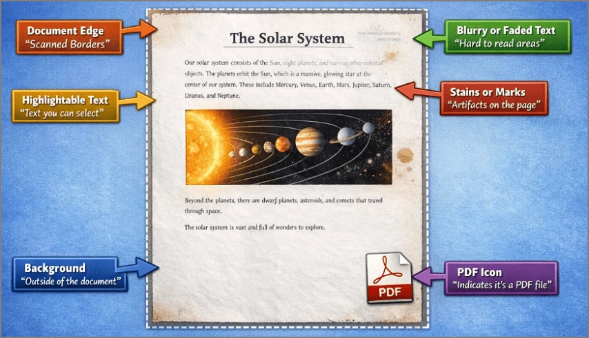what does pdf scan mean