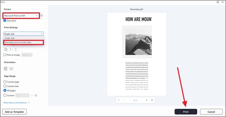 manually print on both sides
