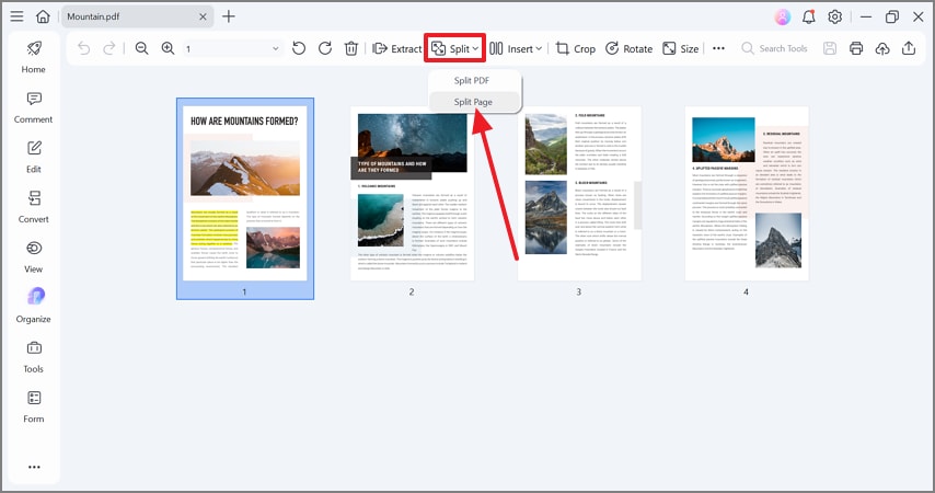 split pdf pages into two