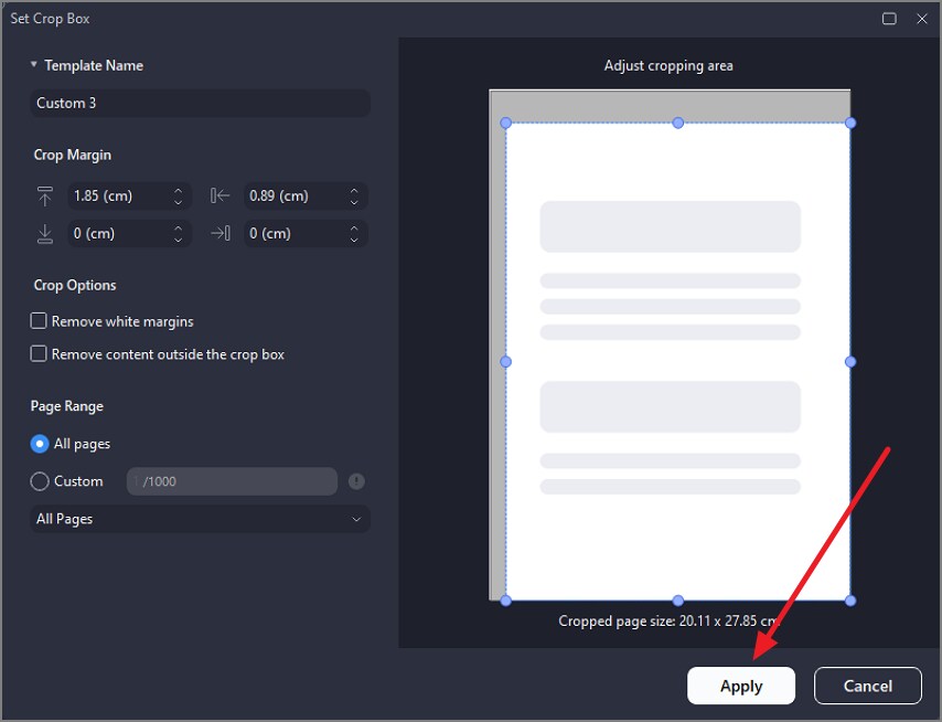 configure and apply template