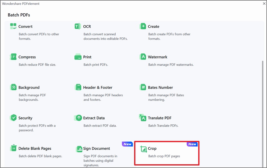 click crop to proceed