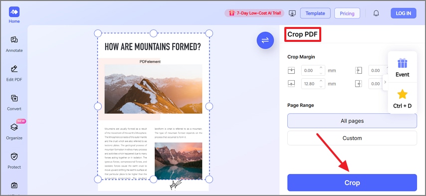 crop signature on hipdf