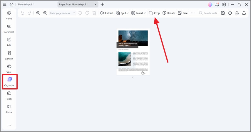 crop sign after extraction