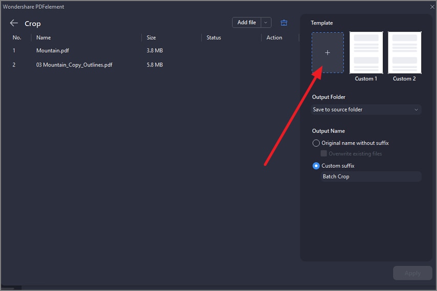 import pdfs add template
