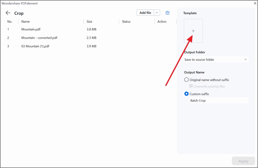 import batch pdfs and add template