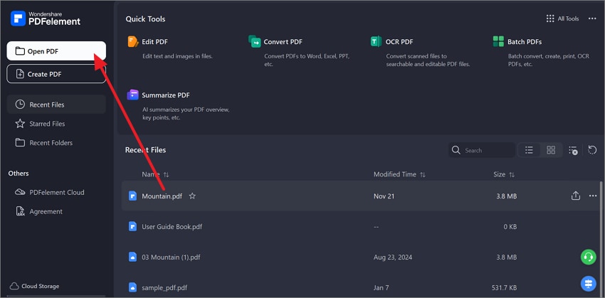 select the open pdf option