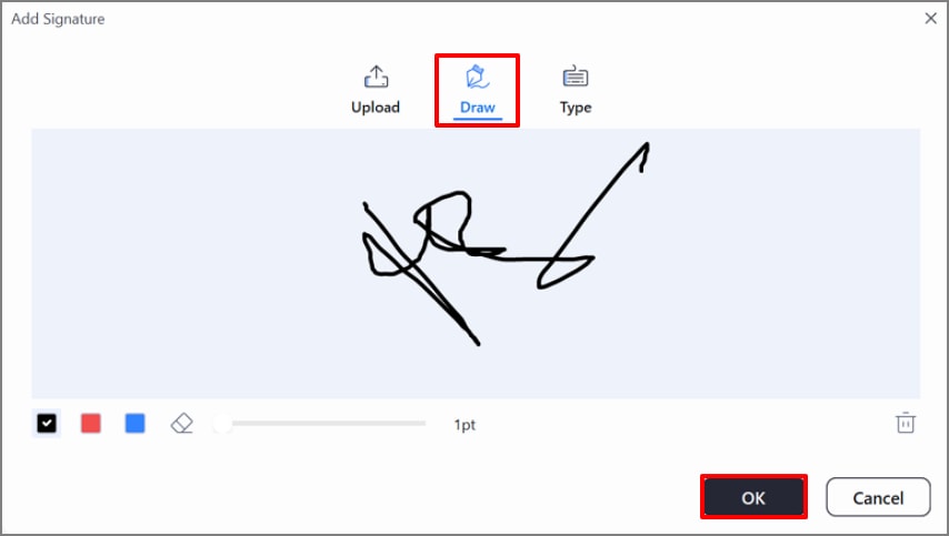 draw your signatures