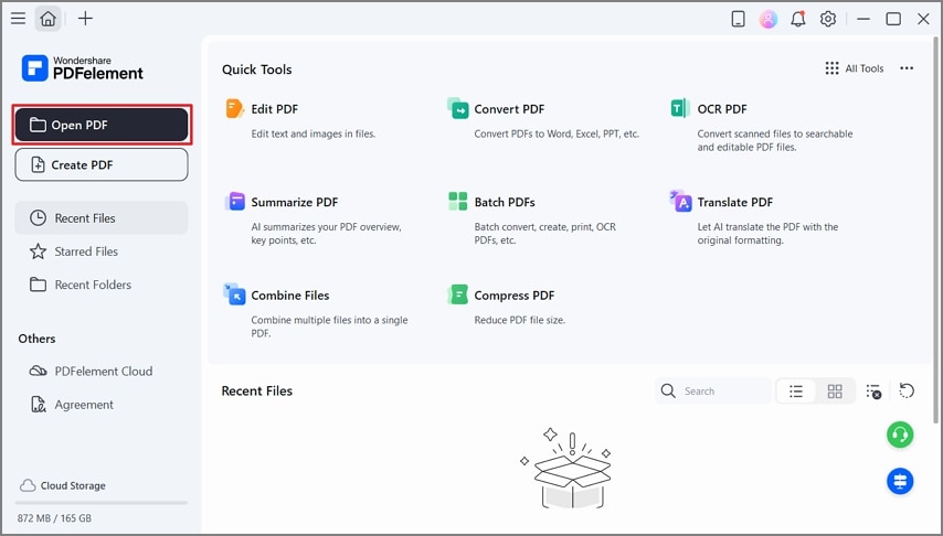 open pdf file pdfelement
