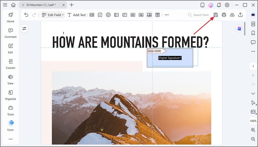 save signable pdf document