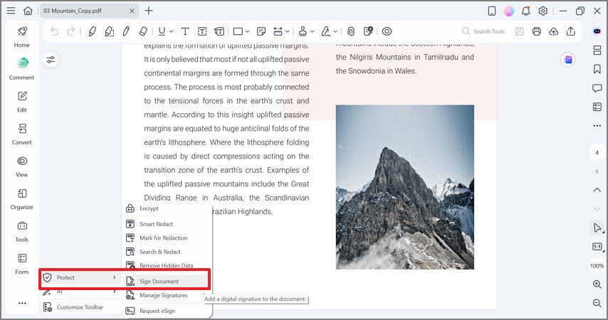 insert digital signature on pdf file