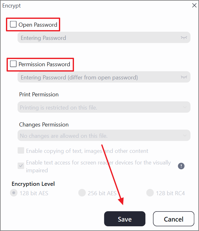 reset pdf passwords