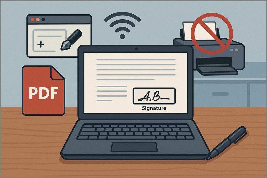 preparations to sign pdf without adobe