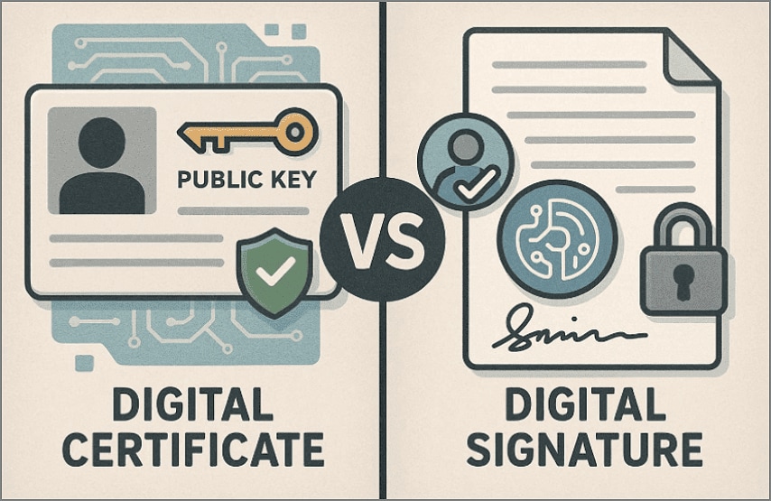 when to apply digital signature vs certificate