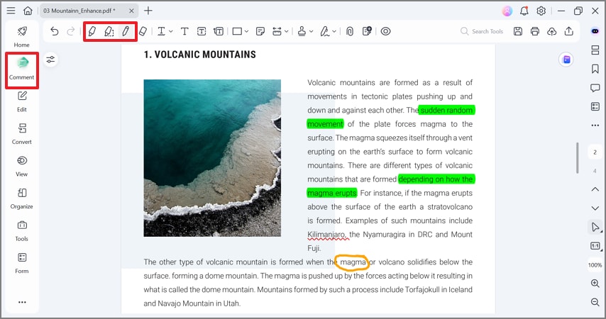 annotate text pdfelement